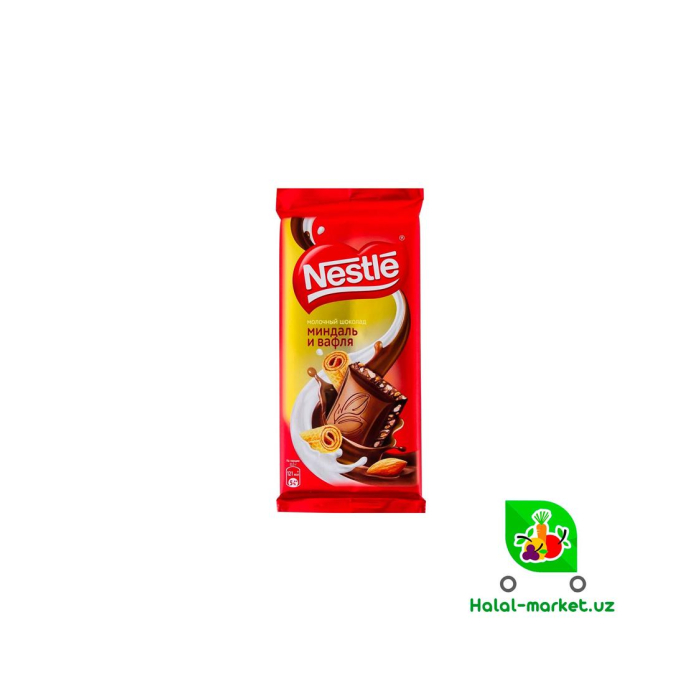 Шоколад NESTLE Миндаль вафля 82гр