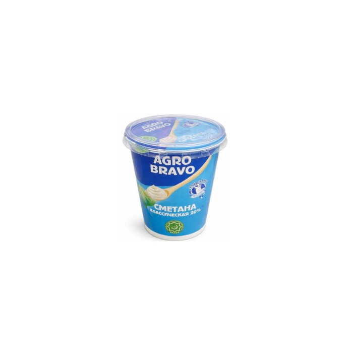 Сметана 20% AGRO BRAVO 350гр