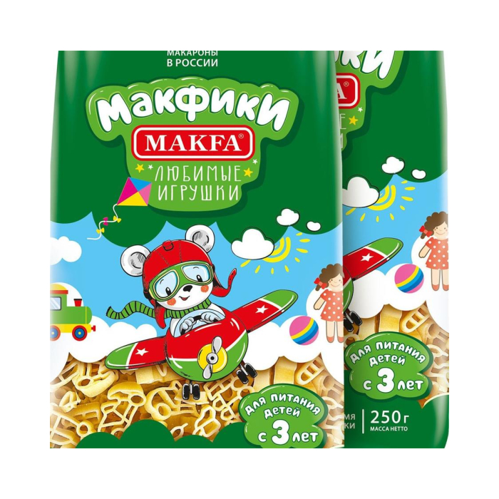 Макароны МАКФИКИ Любимые игрушки 250гр
