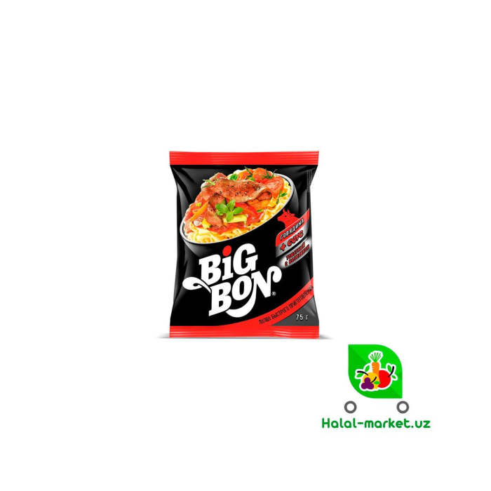 BIG BON Noodl Beef Pomidor sousi bilan Reyhan 75gr M/u