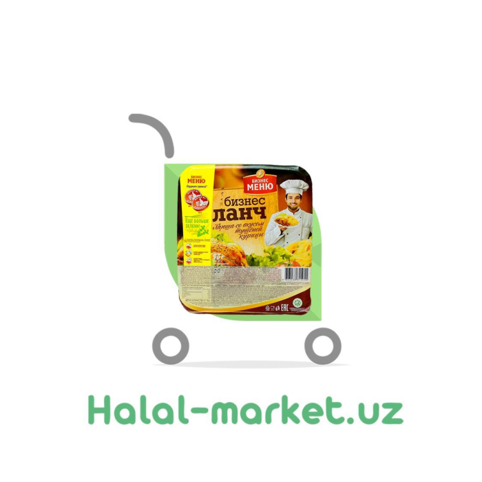Tovuq go'shti ta'midagi BIZNES MENYU makaron 90gr Pl/b