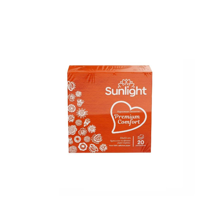 Сухие салфетки SUNLIGHT 33*33см 20шт