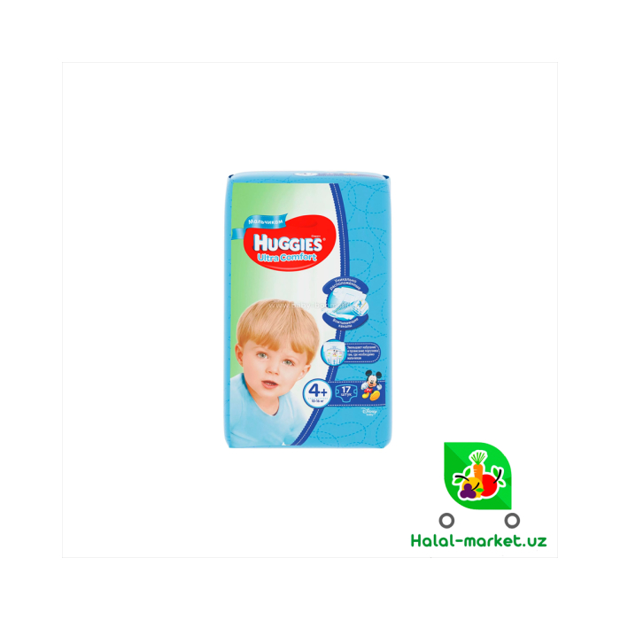 Подгузники HUGGIES Boy UC (4+) 17шт
