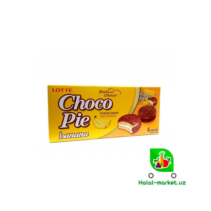 LOTTE CHOCO PIE Banan 6*28gr