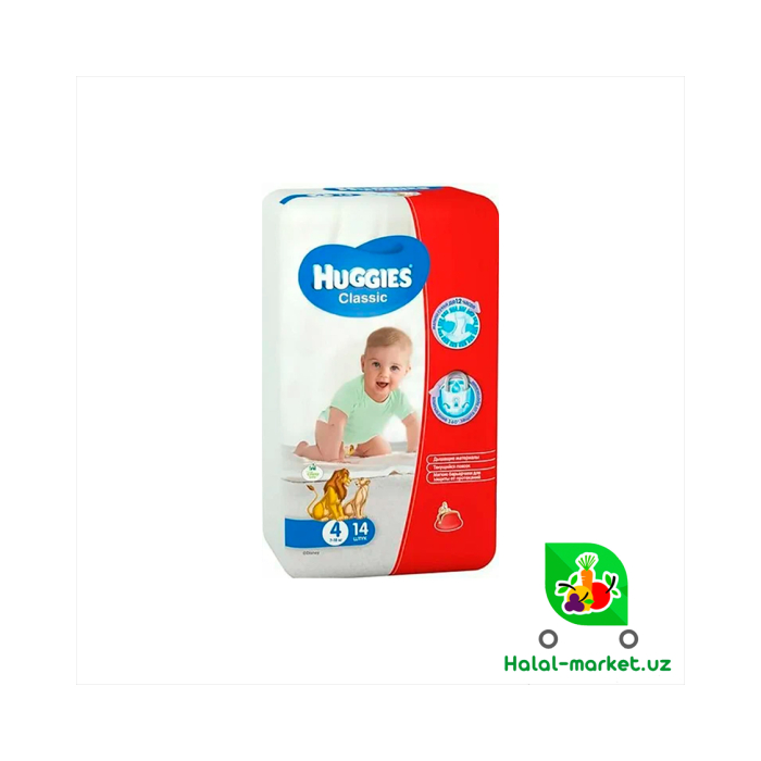 Подгузники HUGGIES CLASSIC (4) 14шт