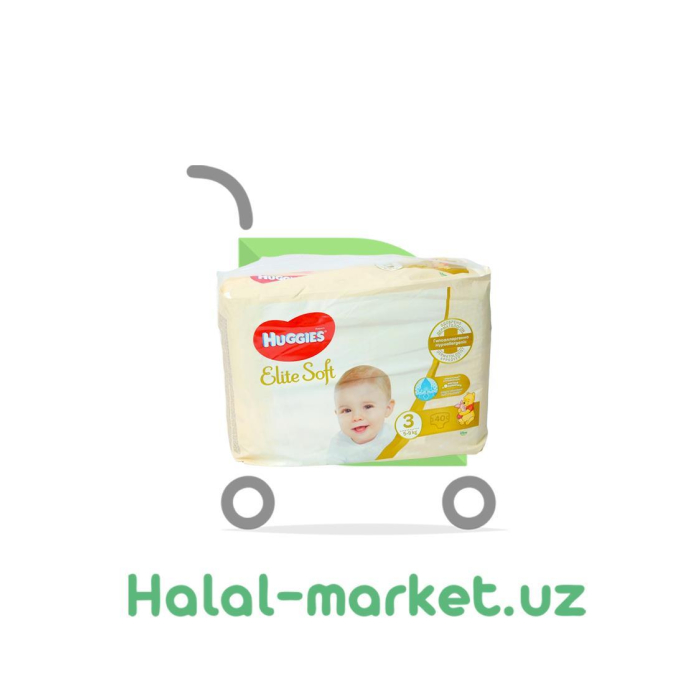 HUGGIES ELITE SOFT (3) 40ta pampers