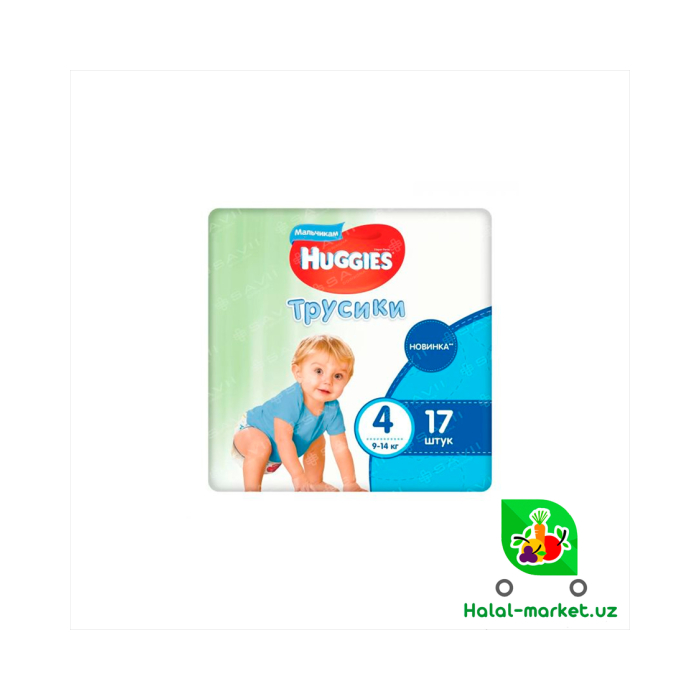 Подгузники HUGGIES PANTS BOY (4) 17шт