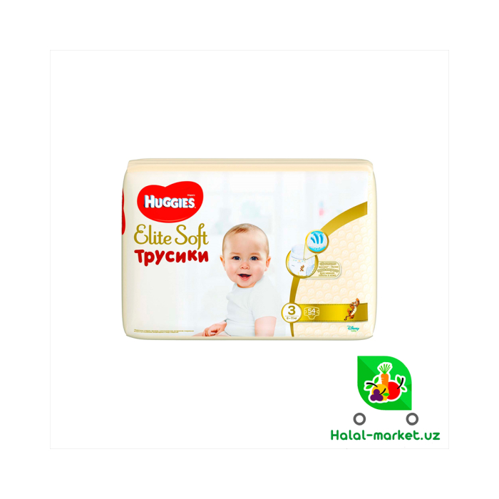 HUGGIES ELITE SOFT PANTS (3) 54ta