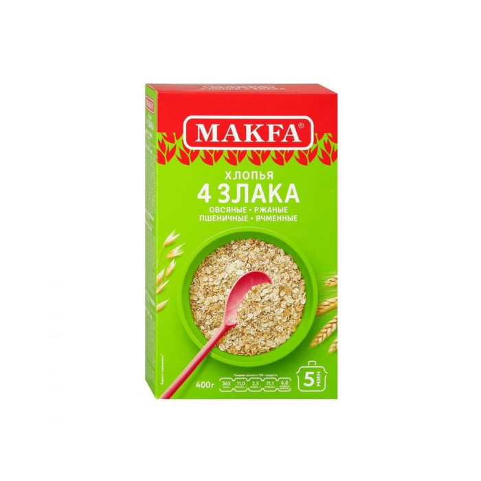 Хлопья 4 Злака MAKFA 400гр (кор)