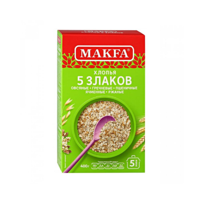 Хлопья 5 Злаков MAKFA 400гр (кор)