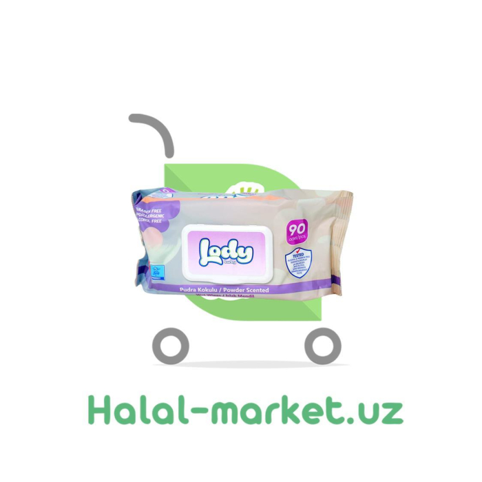 LODY BABY Sensetive 90 dona nam salfetkalar