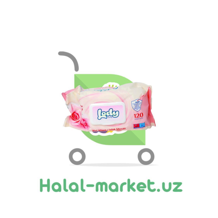 LODY BABY Rose 120 dona nam salfetkalar