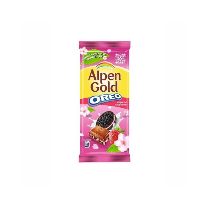 Alpen Gold Shokolad Qulupnay va Oreo 90gr