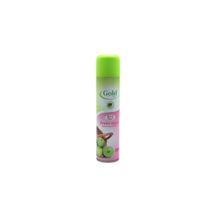 Освежитель воздуха GOLD MINT 2в1 Green Apple 300мл