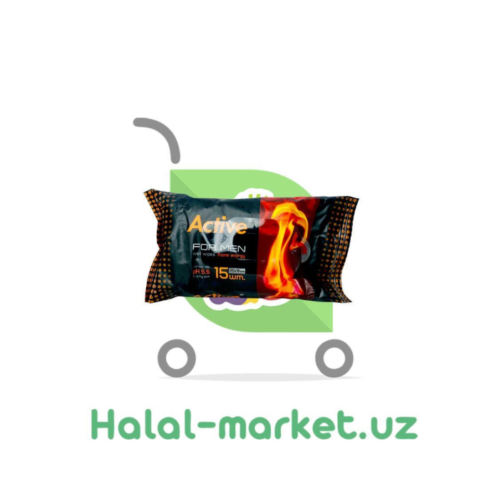 Active Men Flame Energy 15 dona nam salfetkalar