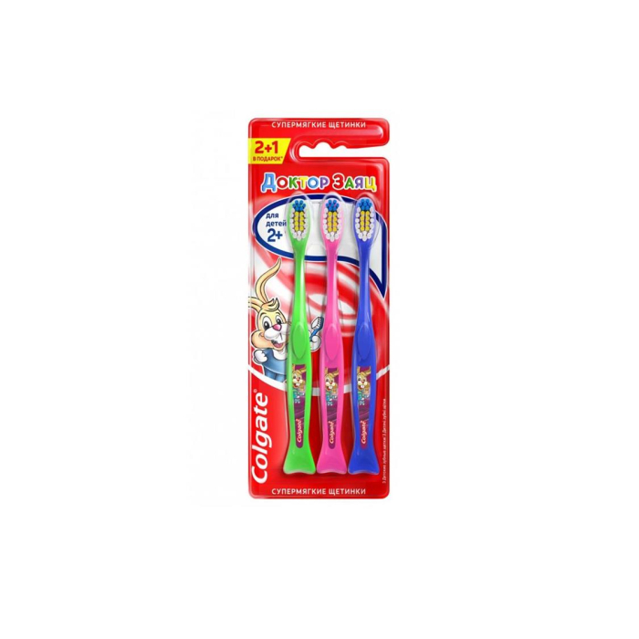 Зуб Шётка COLGATE Доктор Заяц 2+1шт