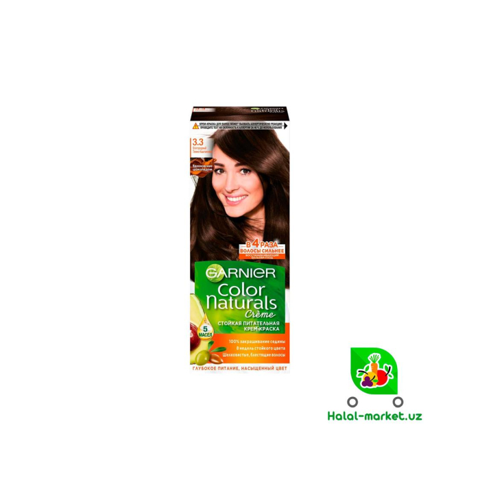GARNIER bo'yoq №3.3 Qimmatbaho Qora-Jigarrang 60ml