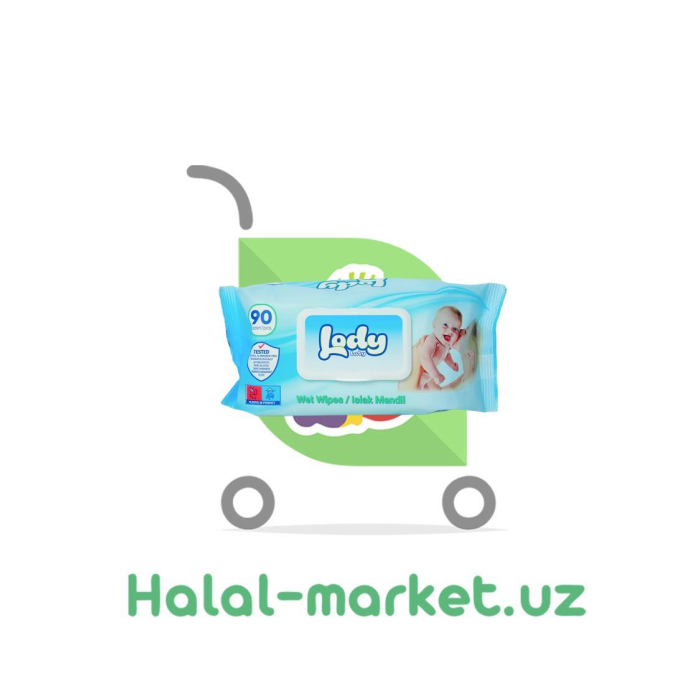 Влажные салфетки LODY BABY Olive 90шт