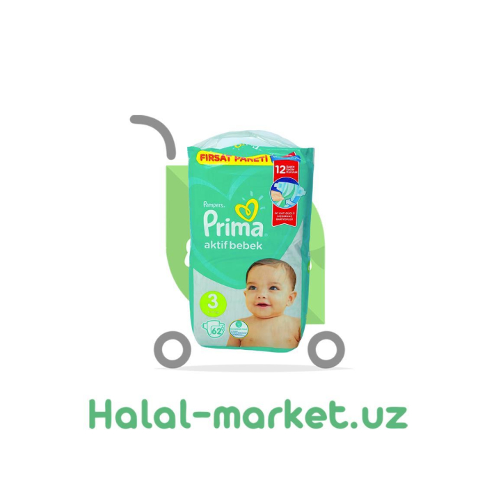 Подгузники Prima 3 (62)шт
