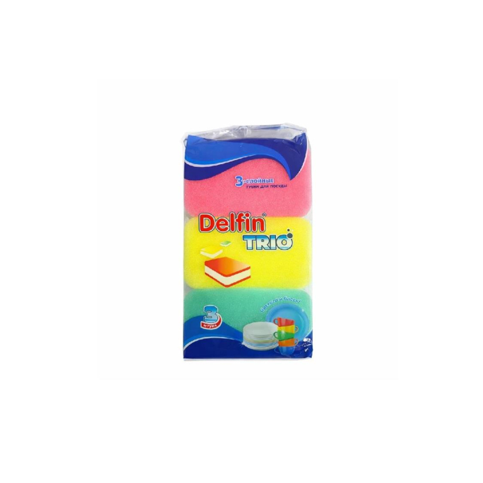 Delfin Trio 3 dona oshxona gubkalari