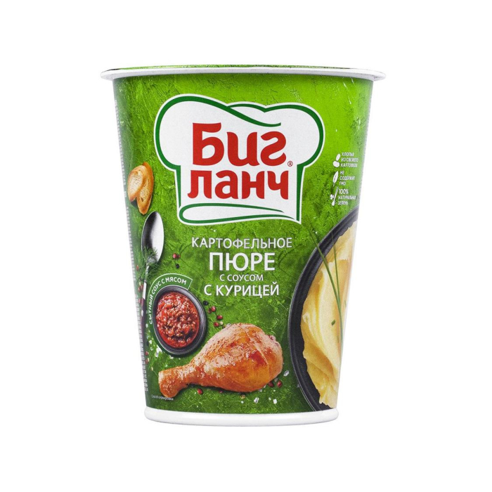 Kartoshka pyuresi Big Lunch tovuq sousi stakan 50gr