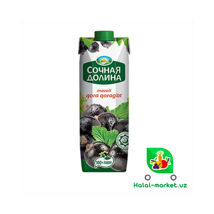 Sok SOCHNAYA DOLINA Qora Smorodina 1l
