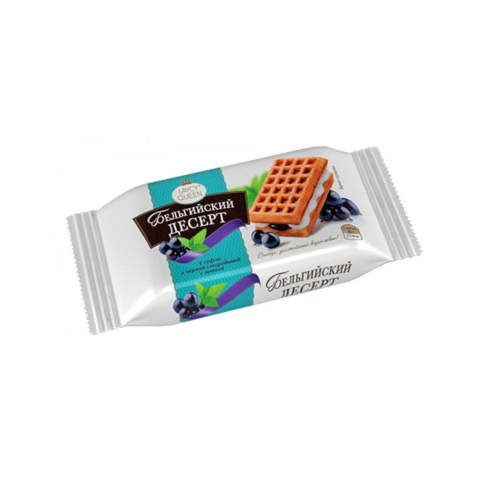 Belgiya vaflilari LAYCY QUEEN Qora smorodina va minta 336gr