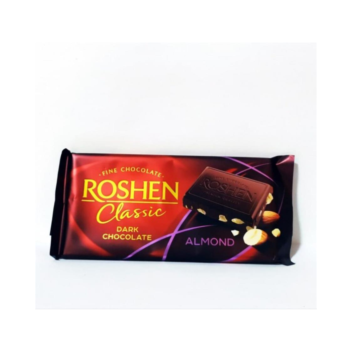 Шоколадная плитка ROSHEN Classic almond 90гр