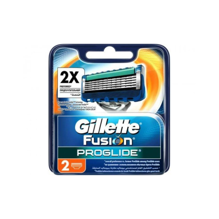 Сменные касеты для бритв GILLETTE FUSION PROGLIDE 2шт