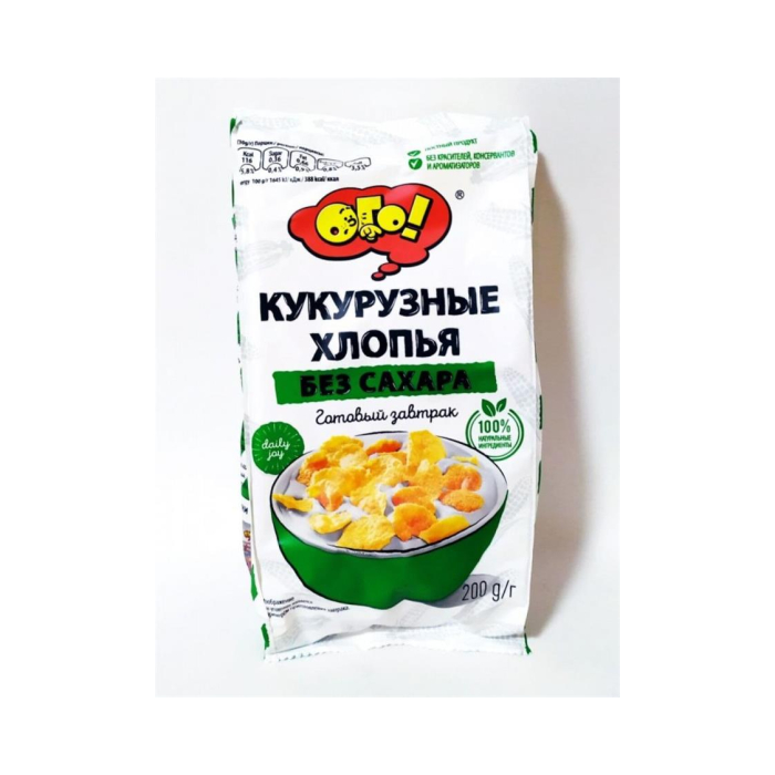 Ого Кукурузные хлопья без сахара 200гр