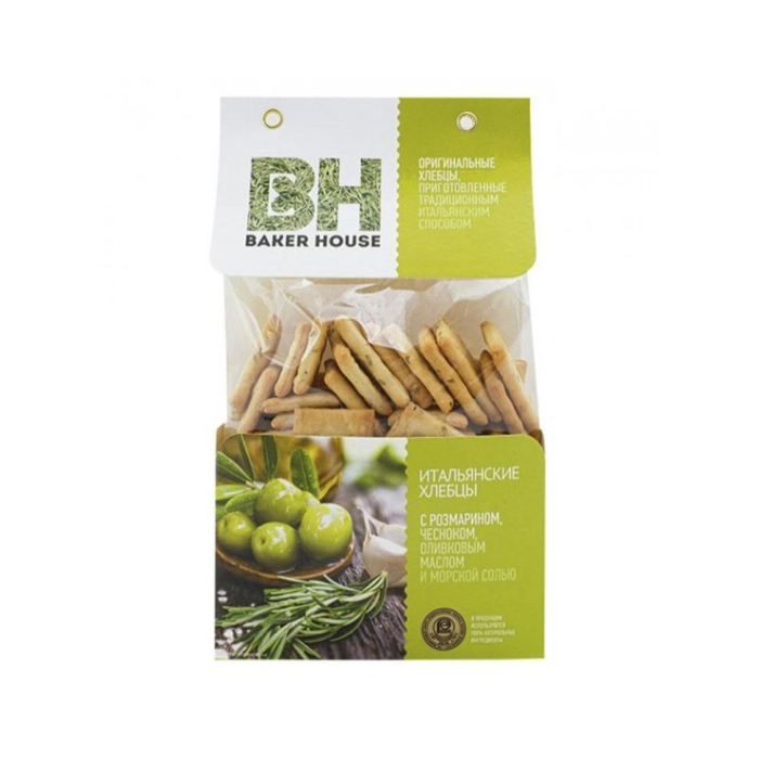 Хлебцы BAKER HOUSE с розмарином 250гр
