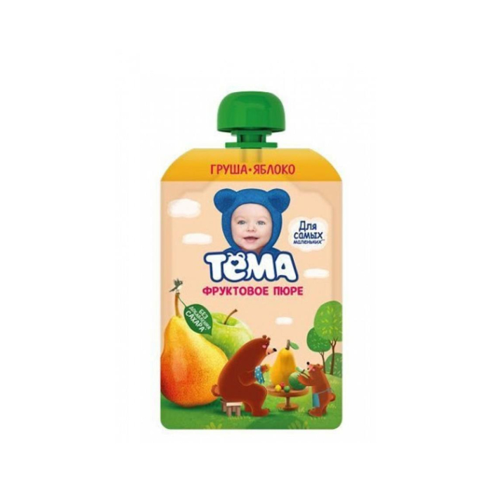 Пюре ТЕМА Груша-Яблоко 90гр
