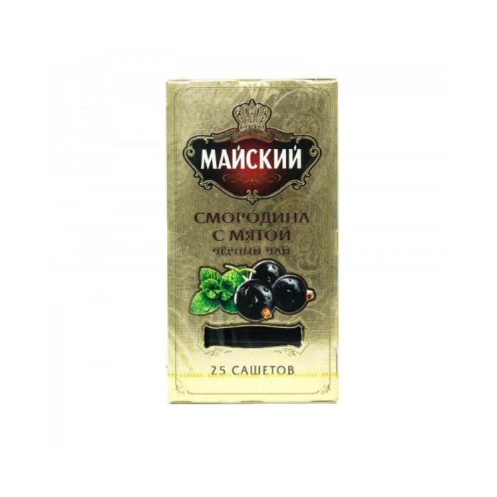 Чай черный Майский Смородина с мятой 50гр