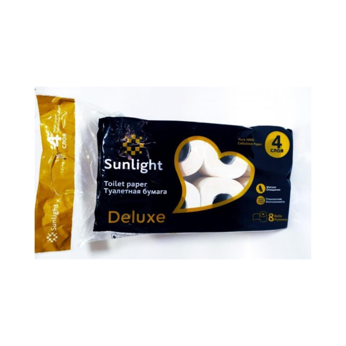 Туалет бумага SUNLIGHT 4слоя 8шт