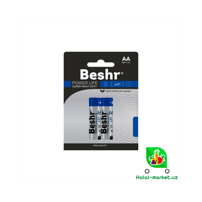 Beshr POWER LIFE AAA R6P 1.5v 2 dona batareya