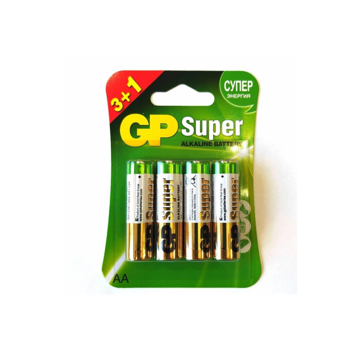 GP SUPER ALKALINE AA LR6 4 dona batareya
