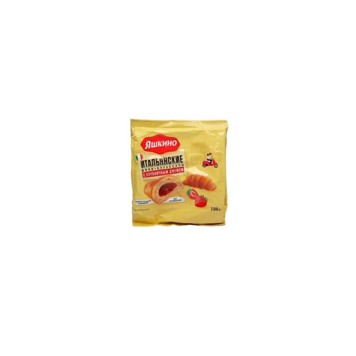 Mini kruassanlar YASHKINO qulupnay murabbosi bilan 180g