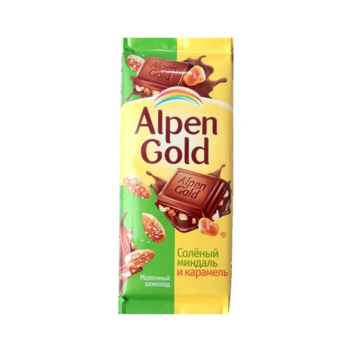 ALPEN GOLD shokoladli plitka tuzli bodom 90gr