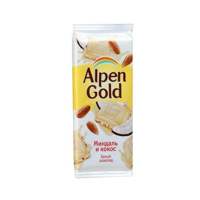 ALPEN GOLD Shokoladli plitka Bodom/kokos 90gr