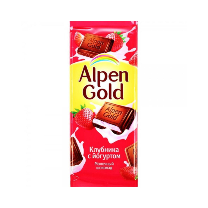 Шоколадная плитка ALPEN GOLD АКЦИЯ Клубника 170гр