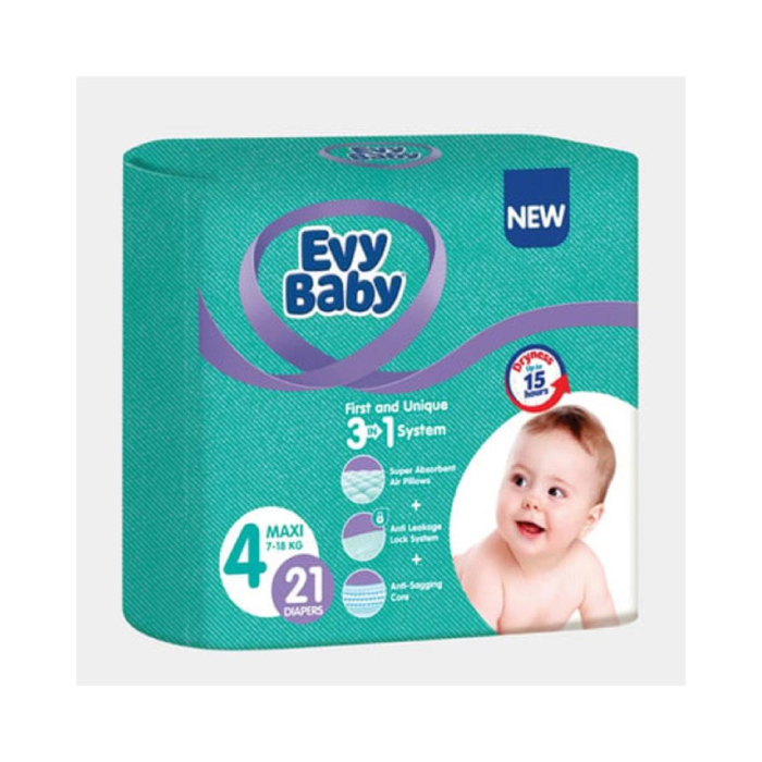 Подгузники EVY BABY 4 (21шт)