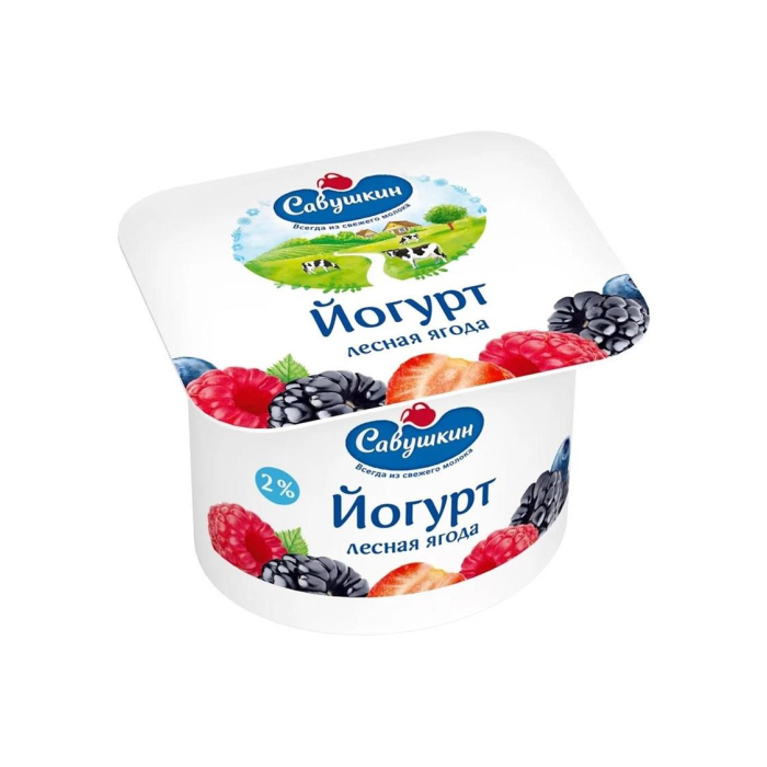 SAVUSHKIN Yogurt O'rmon mevalari 120gr