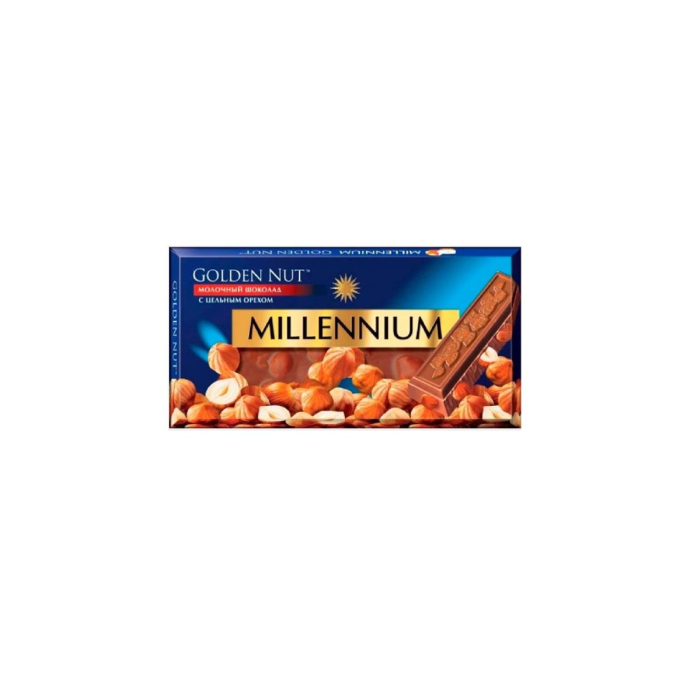 MILLENNIUM GOLD shokolad to'liq yong'oq bilan 100gr