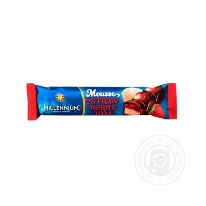 Шоколадная плитка MILLENNIUM MOUSSE с Клубникой 33гр
