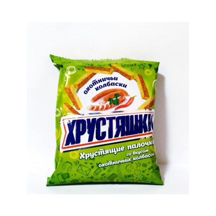 Сухарики ХРУСТЯШКИ Охотничьи колбаски 20гр