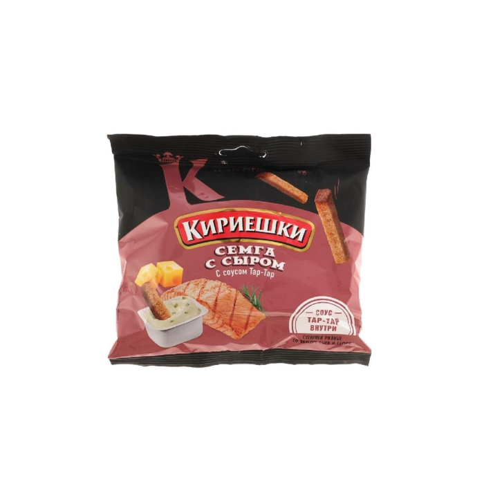 Кириешки Семга с Сыром с сосом Тар-Тар 60г