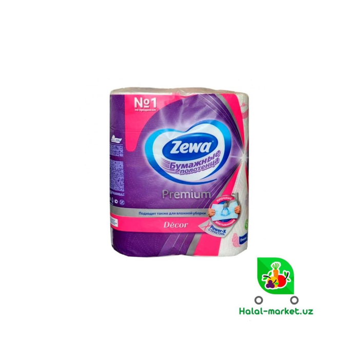 ZEWA Premium Dekor 2 qatlamli 4 rolikli qog'oz sochiq