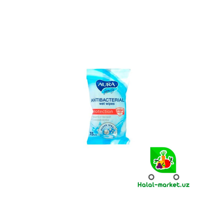 ANTIBACTERIAL namli nam salfetkalar 15 dona