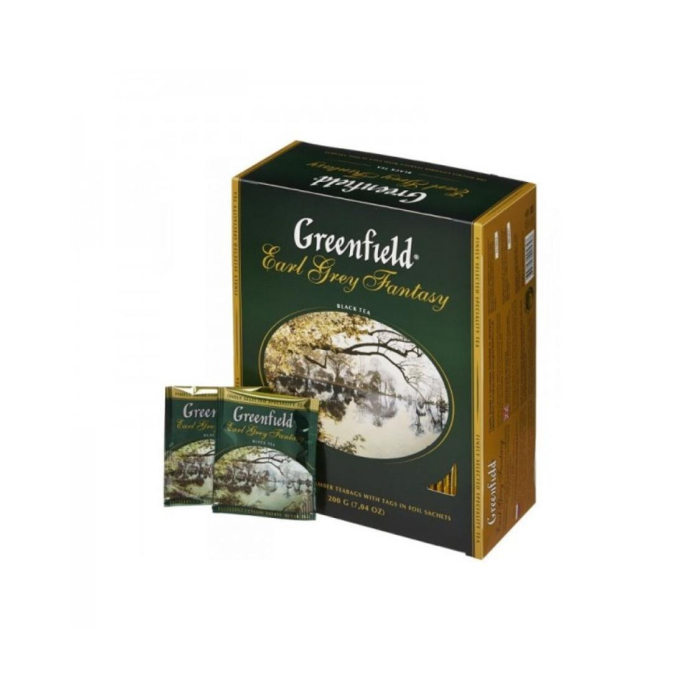 Чай черный GREENFIELD Earl Grey 100ПАК