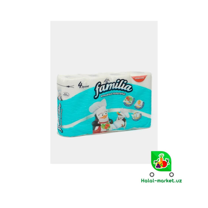FAMILIA 2 qatlamli 4 rulonli sochiq